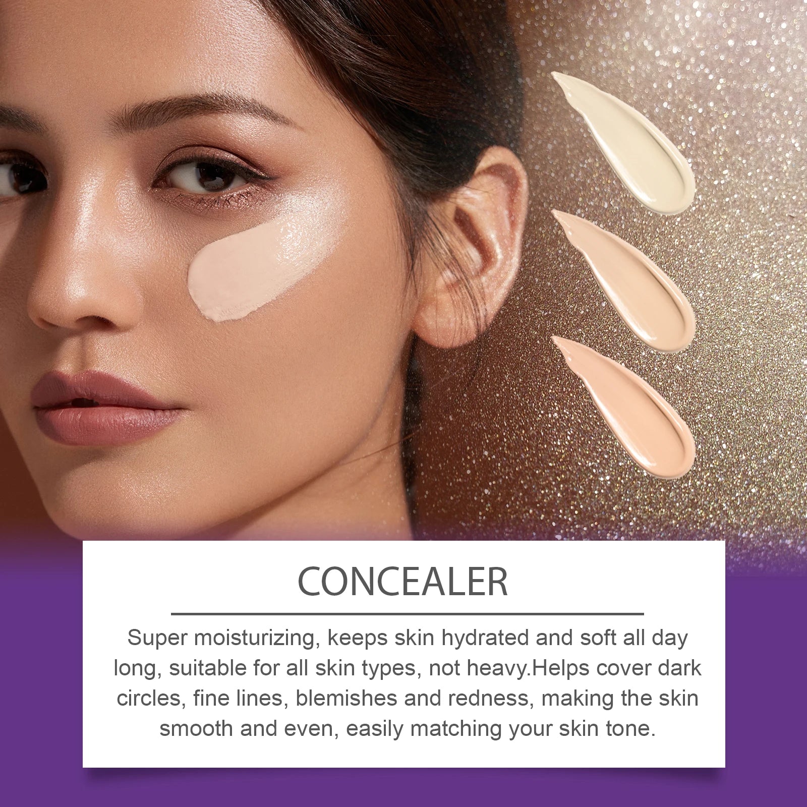 Eelhope Liquid Concealer – Full Coverage Dark Circles & Hydrating Liquid Concealer Oasis Select