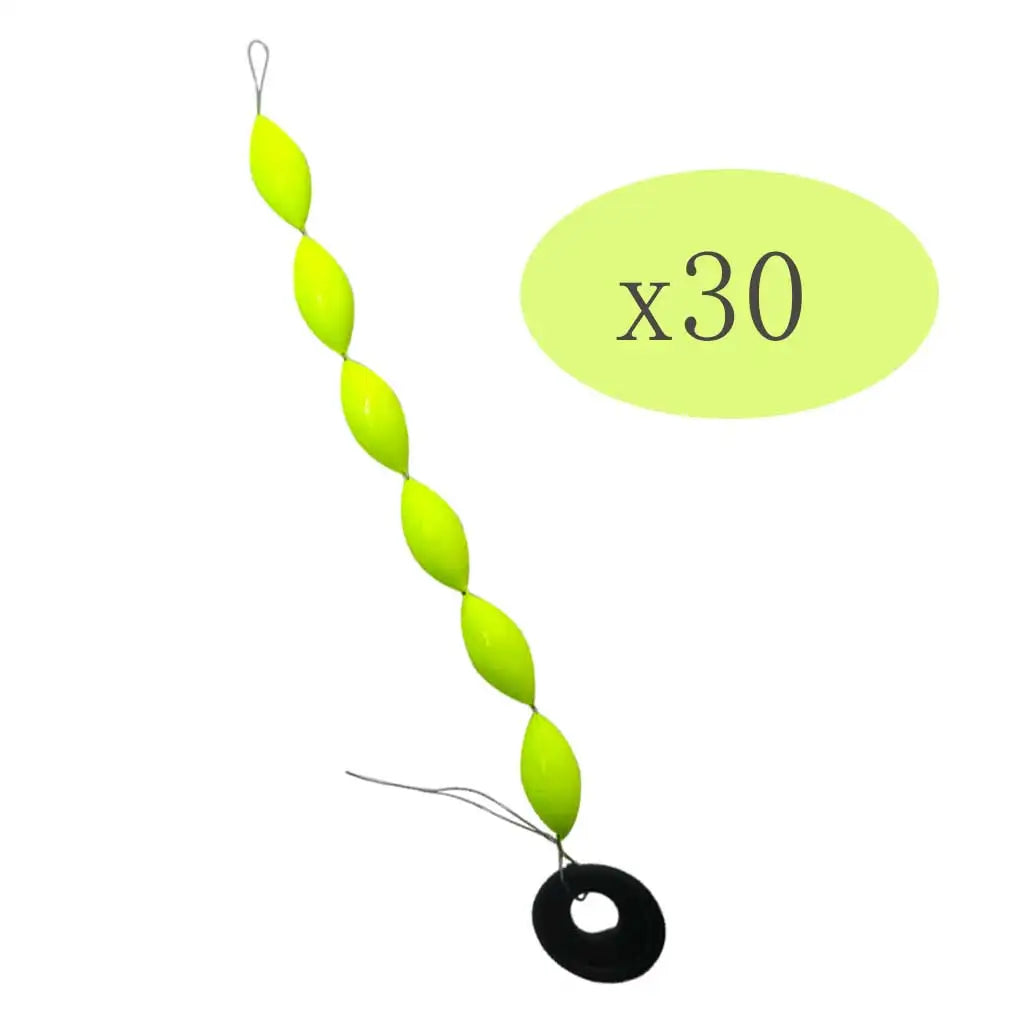 10/30bars Oblong Bean-Shaped Fishing Bobbers String Buoys for Still Water Fishing 7Star Centipede Style Buoy Drift Fishing Float Oasis Select