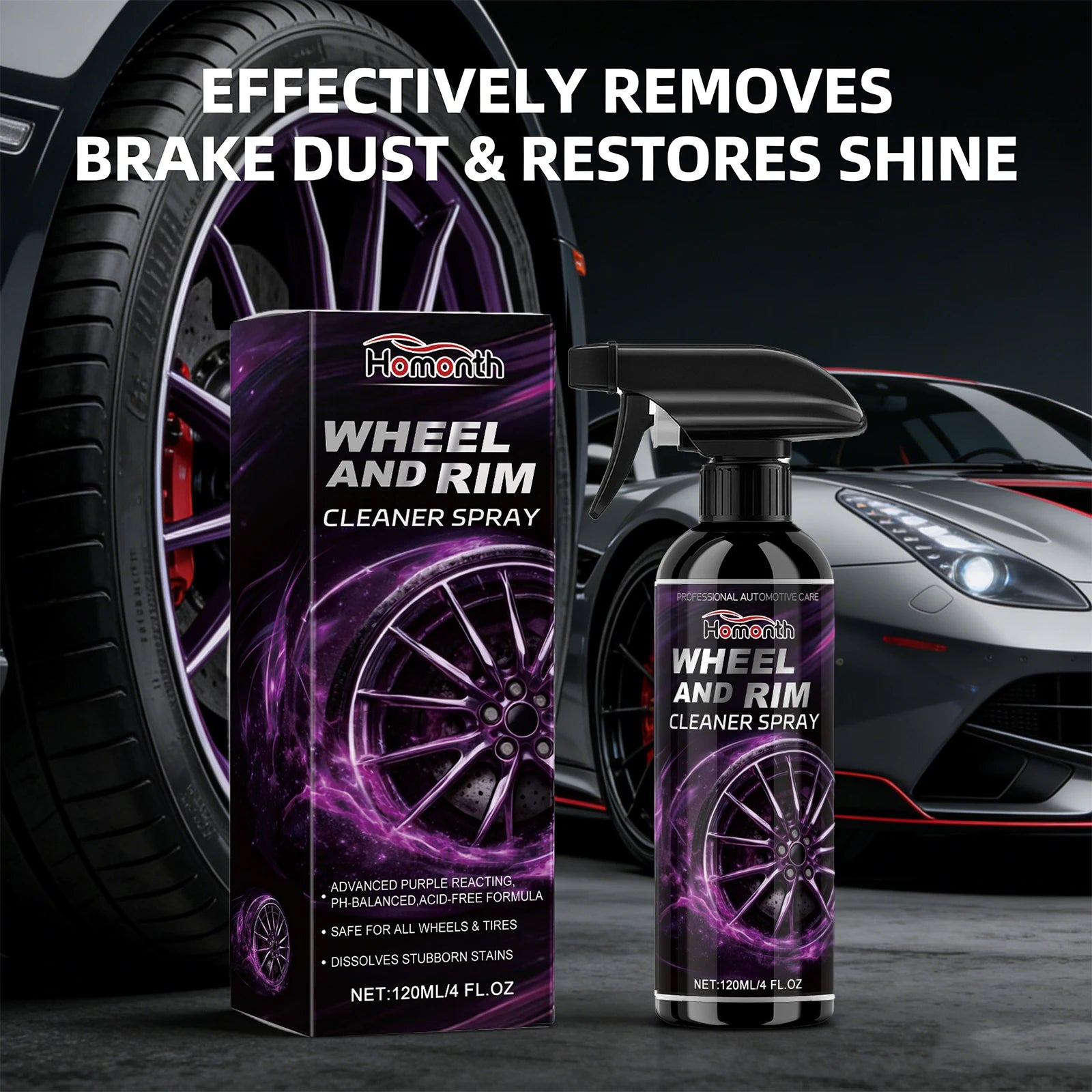 Wheel Cleaner Spray Iron Remover Dust Rim Rust Cleaner Multi Purpose Wheel Hub Washing Tool Car Wheels Rim Cleaner Oasis Select