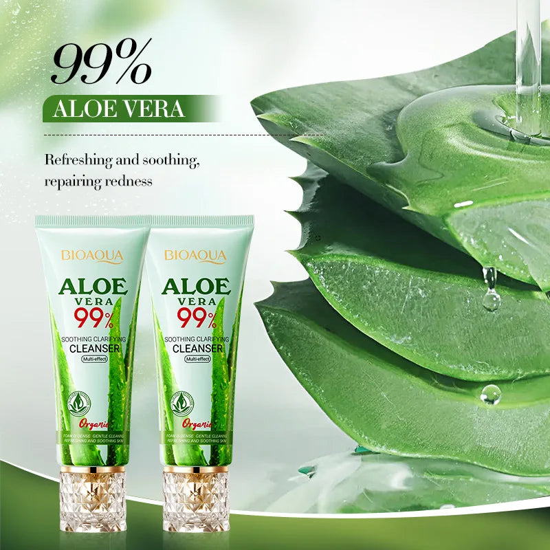 BIOAOUA Aloe Vera Facial Cleanser 100g – Foam Face Wash Facial Cleanser Oasis Select