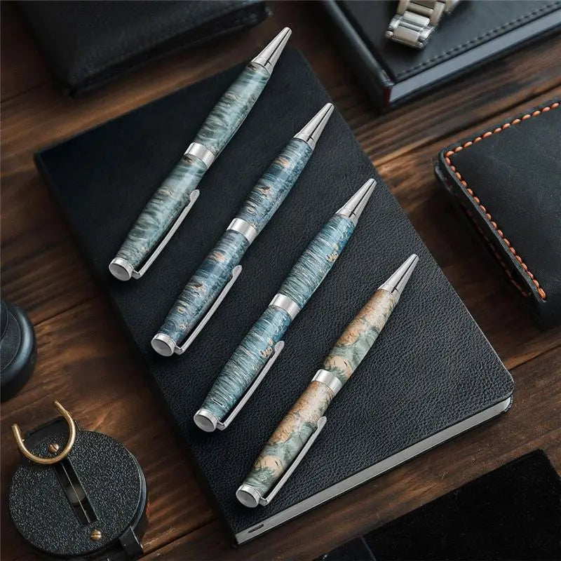 LIKE WISH 48Pcs Woodentwist Pen Kit 7Mm Slim Pen Kit Twist Pen Set With Replacement Lathe DIY Copper Pen Making Office Supplies Oasis Select