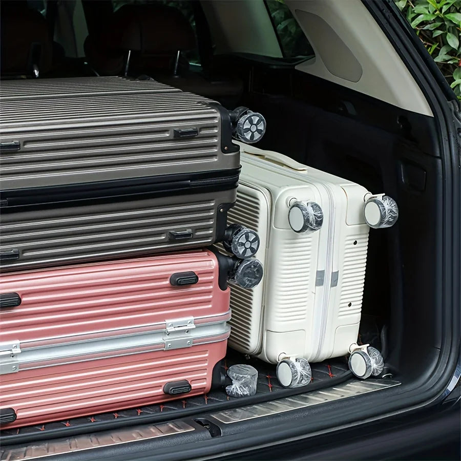 50/80pcs Luggage Wheel Covers - Dustproof Suitcase Protectors Wheel, Disposable Travel Accessories for Trolley Cases Oasis Select