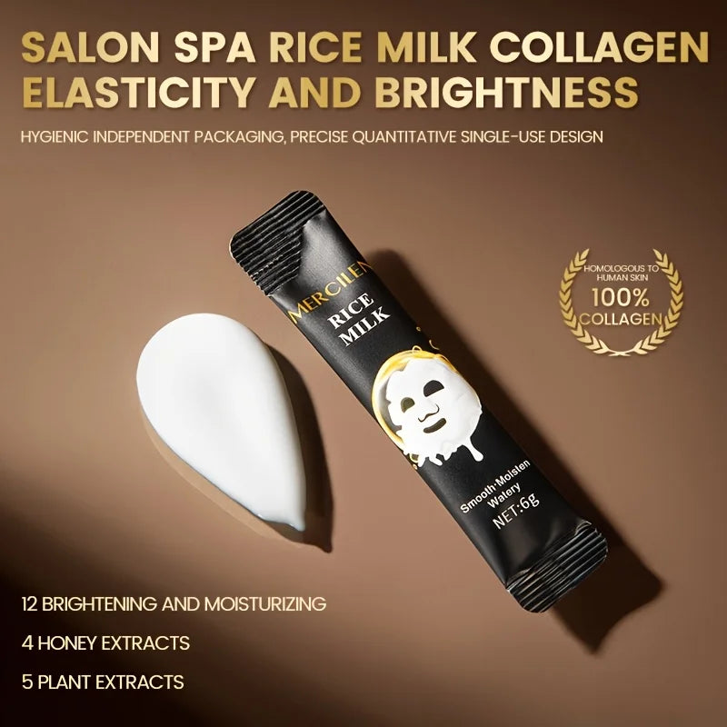 10-Pack Rice Milk Collagen Peel-Off Face Masks – Anti-Aging Peel-Off Face Mask Oasis Select