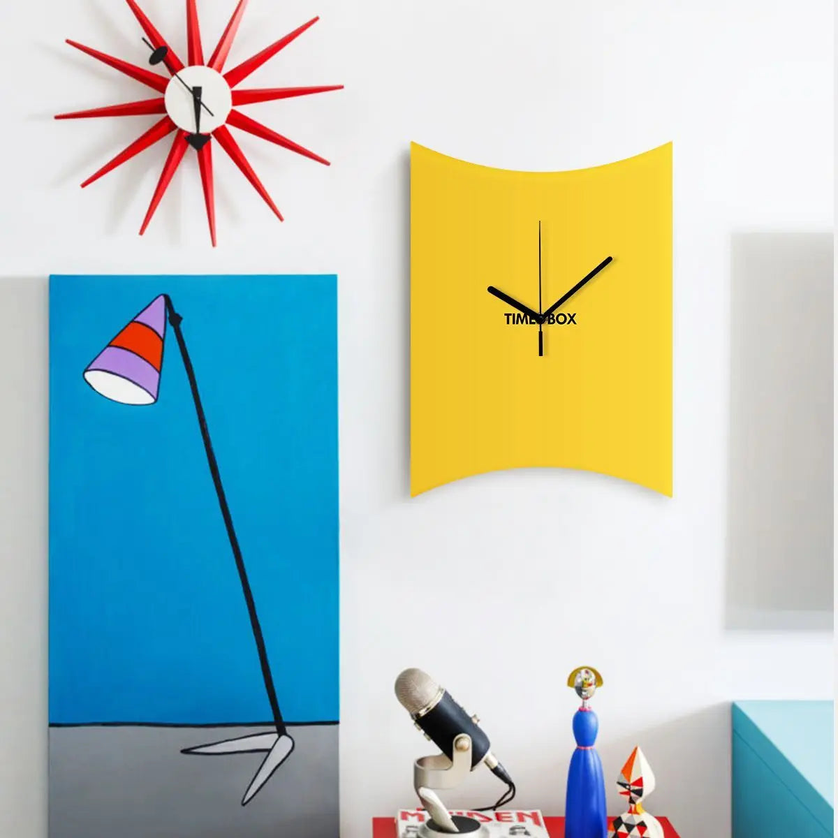 Time Box Modern Creative Living Room Wall Clock Simple Bedroom Decoration Perforated Silent Clock Clocks Wall Home Decor Oasis Select