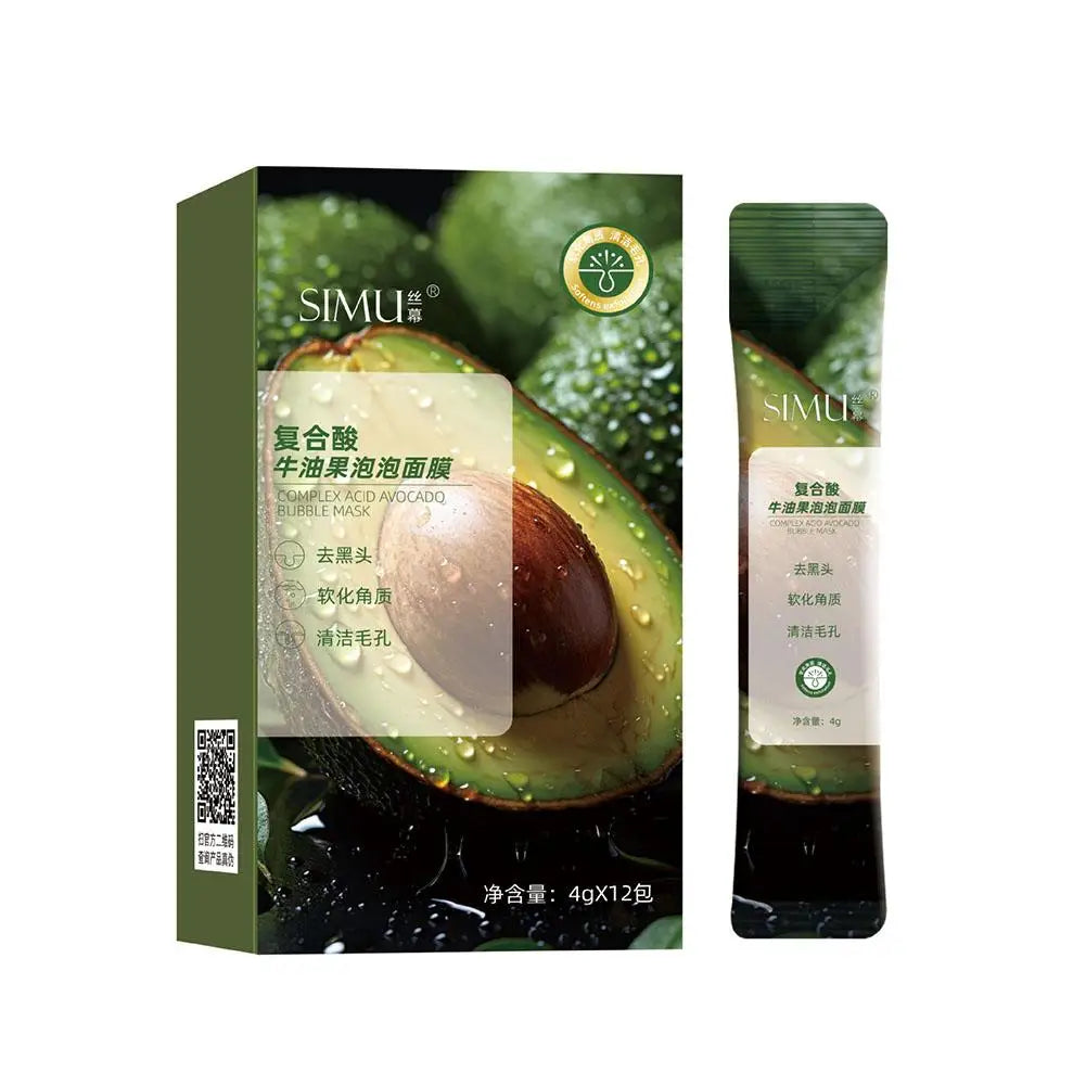Anthocyanin Bubble Mask – Blackhead Removal & Pore Minimizer 12pc Bubble Face Mask Oasis Select D Avocado CN