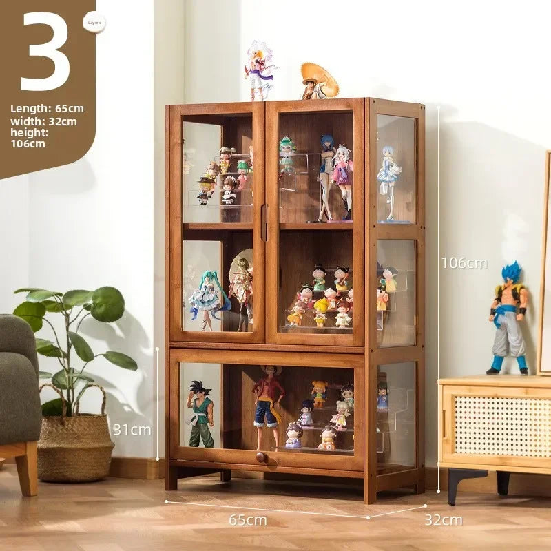 Figure display cabinet building block model Lego acrylic display stand non-glass transparent product ornament display cabinet Oasis Select Brown three-65