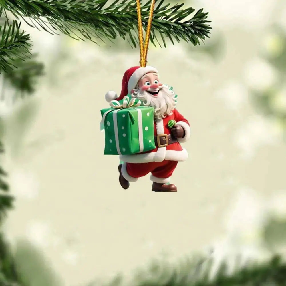 2D Acrylic Cat Christmas Ornament | Funny Xmas Tree Pendant