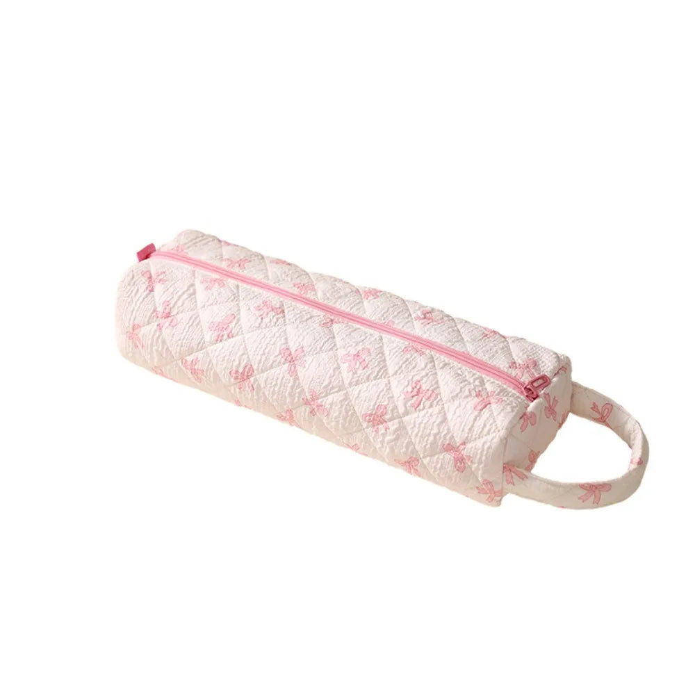 Quilting Cotton Hair Dryer Storage Bag Large Capacity Dustproof Curler Storage Bag Soft with Handle Carrying Case for Travel Oasis Select Bowknot