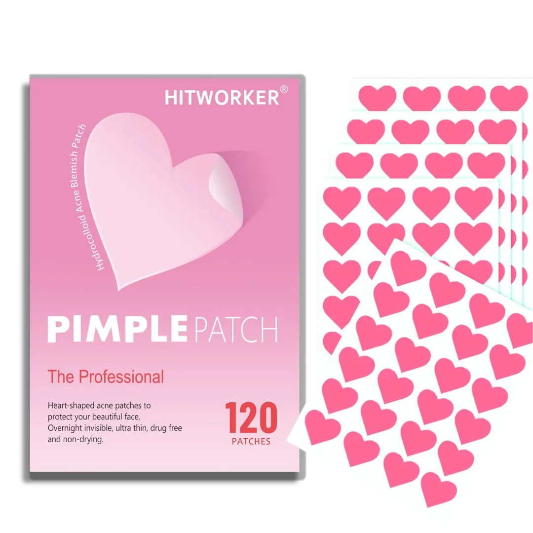 120 pieces of pink heart-shaped acne patch, suitable for both men and women, suitable for all skin types Oasis Select 120pcs
