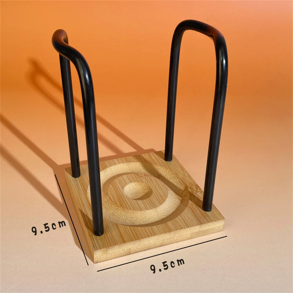 Disposable Cup Storage Holder Wooden Water Cups Dispenser Rack Shelf with Longer Stick Tableware Organizer for Restaurants Bar Oasis Select Black 1