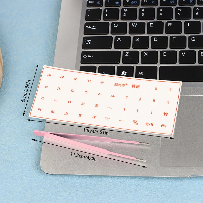 [Korean Language] Tear-Off Film Keyboard Sticker Desktop Laptop Key Sticker Single Film Universal Transparent Engraving Sticker Oasis Select Orange