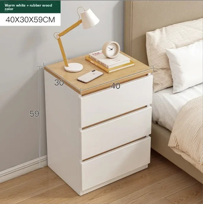 Multi-functional Household Goods Bedside Table Small Storage Locker Bedside Locker Small Cabinet Oasis Select Three draws B