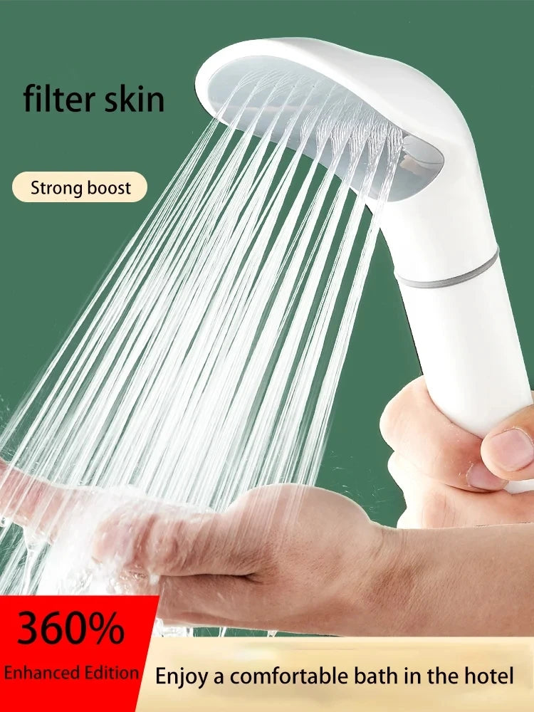 New Pressurized Shower Head Filter Beauty Skin Purification Flower Drying Head Household Water Heater Bath Bathroom Hose Package Oasis Select