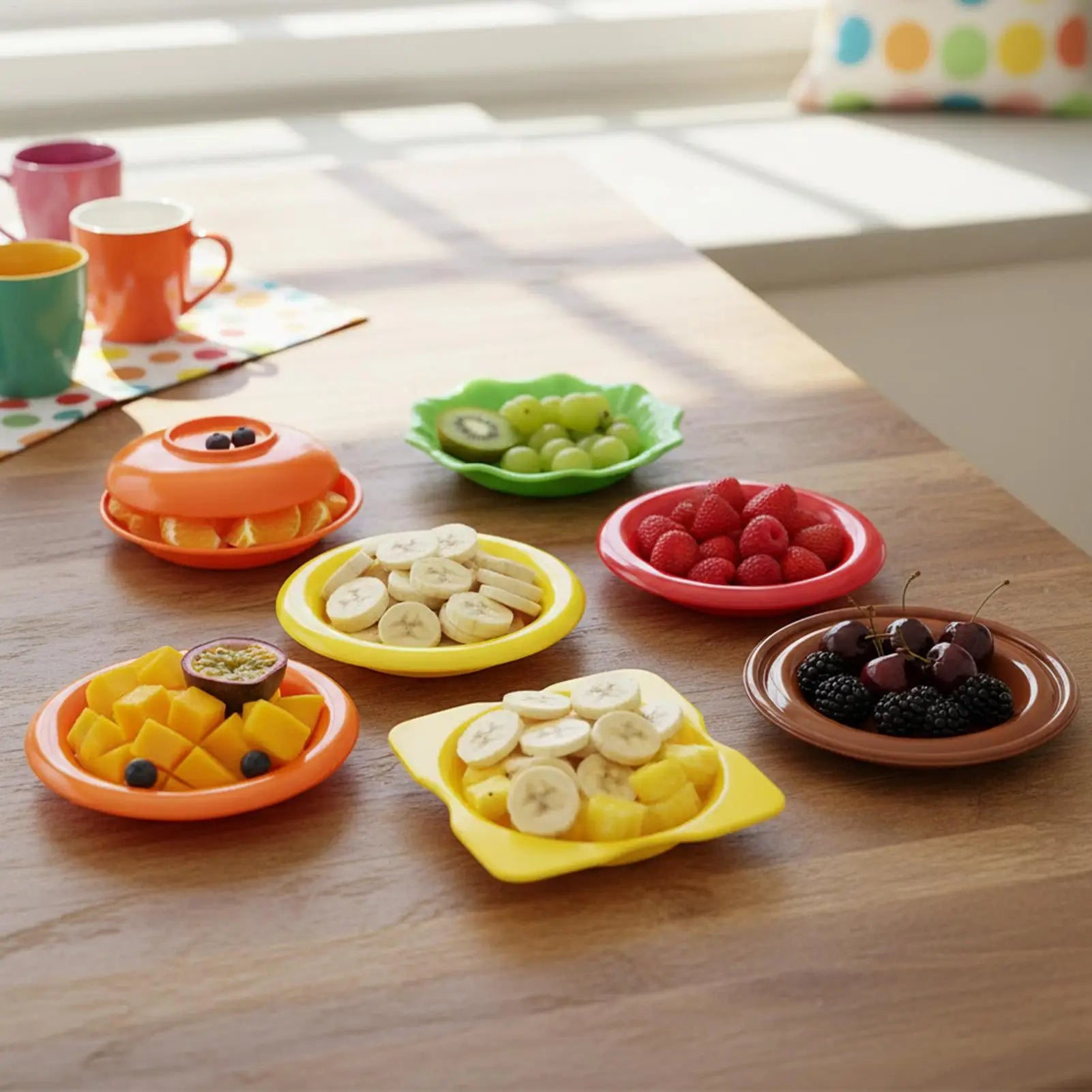 6 Pieces Seasoning Plate Burger Plates Stackable Burger Sauce Bowls Dishwasher Safe for Ketchup Sushi Snack BBQ Party Appetizer Oasis Select