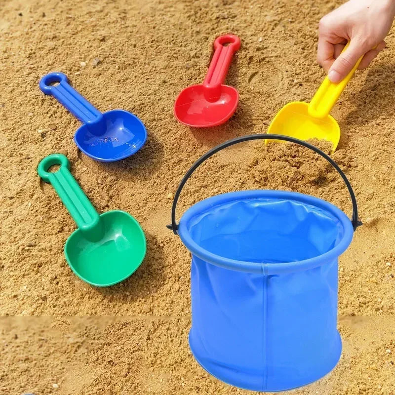 Beach Sand Bucket Toy Collapsible Bucket Gardening Tool Outdoor Pool Play Tool Kids Summer Water Fun Toy Birthday Gift Oasis Select