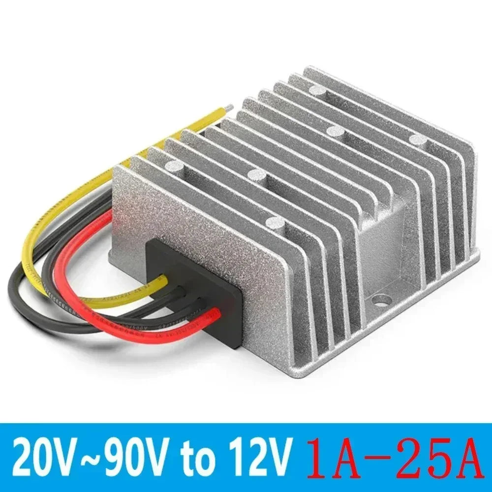 20V-90V to 12V 8A-15A automotive voltage regulator DC DC converter 24V36V48V60V72V to 12V Step Down Transformer Car Power Supply Oasis Select