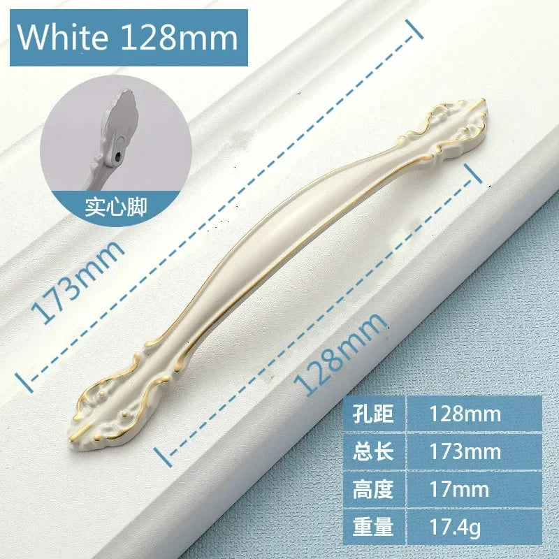Cabinet Handles Simple Desk Drawer Pulls Cabinet Door Handles Drawer Handles Furniture Hardware Kitchen Accessories Oasis Select white 128mm