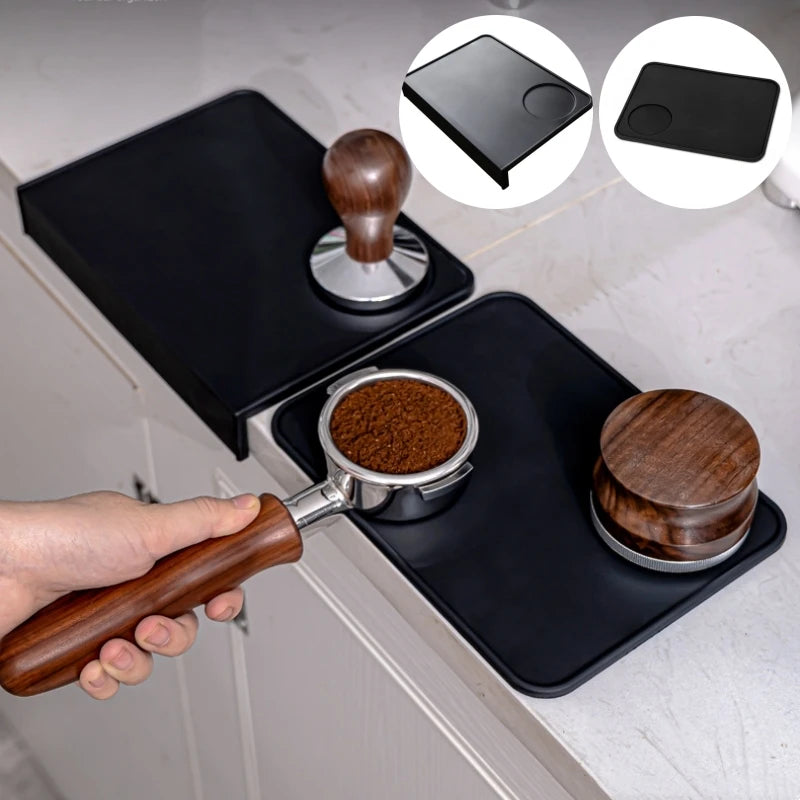 Coffee Tamper Mat Food Grade Nonslip Silicone Flat And Corner Press Powder Pad Espresso Coffee Tamping Rest Holder Tools Oasis Select