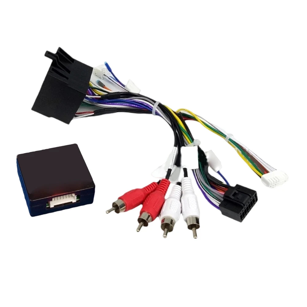 16-Pin Automotive Harness Adapter and CAN Bus Decoder Box for Aftermarket Audio Installation in For Fiat For Doblo Vehicles Oasis Select