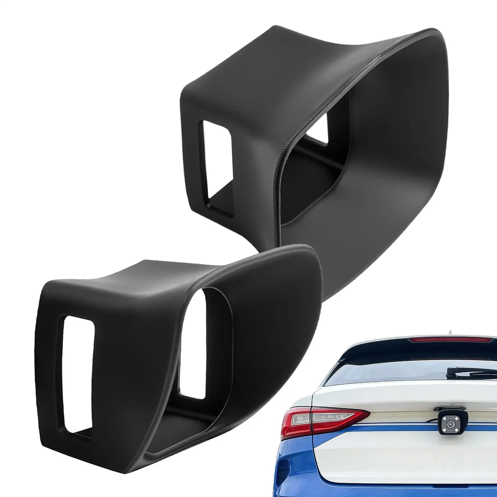 Universal Car Rear View Camera Waterproof Cover Silicone ield Rain Bloing Bumper Suitable for wide-angle square cameras Oasis Select