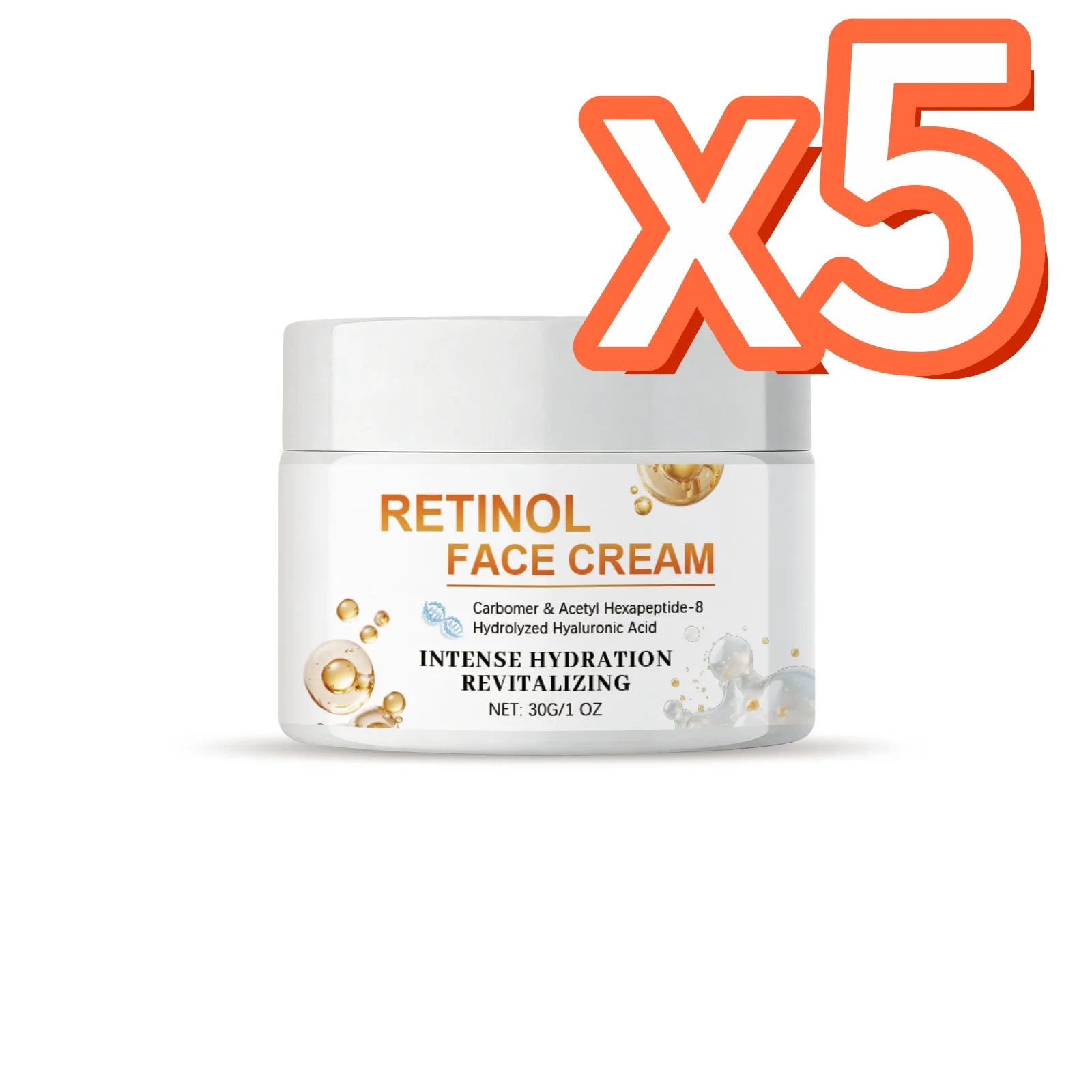 Retinol Face Cream – Hyaluronic Acid, Firming & Brightening 30g Retinol Face Cream Oasis Select 30g Boxed X 5PCS