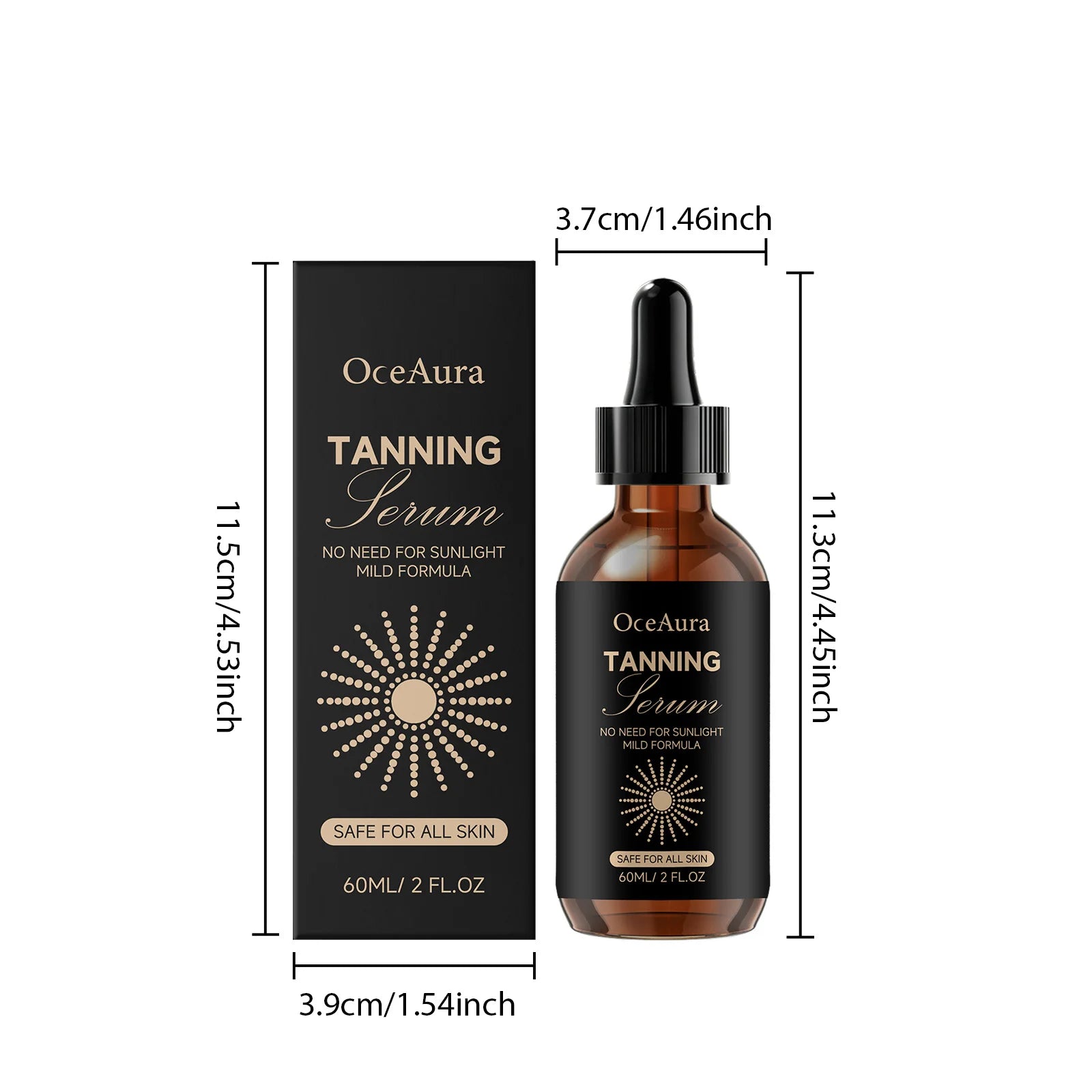 OceAura Self Tanning Serum – Streak-Free Sunless Bronzing Drops Self Tanning Serum Oasis Select