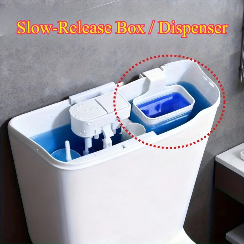 Toilet Solid Dispenser - Tank Replacement Part | Plastic - Contemporary Style - No Electricity Needed - Extends Cleaning Time Oasis Select
