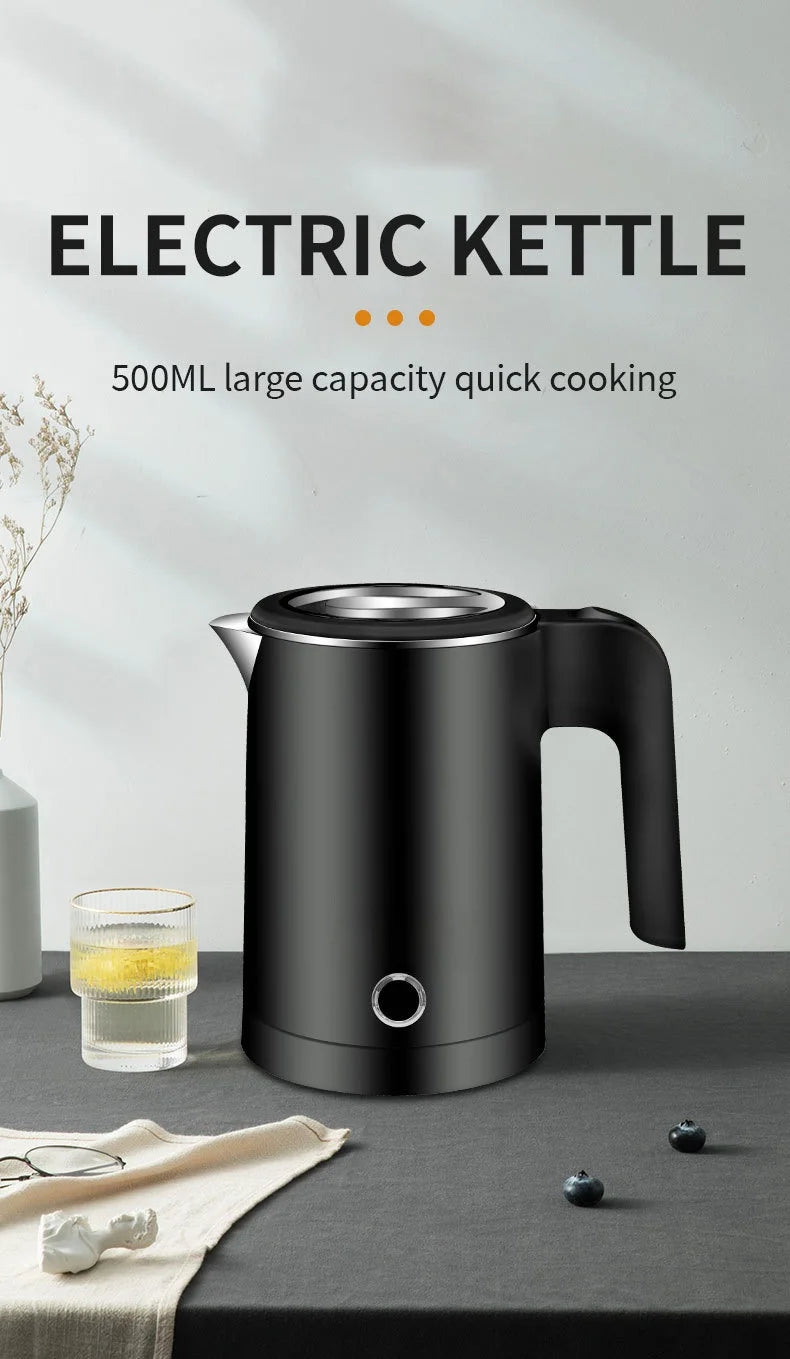 URGGU 500ml Portable Electric Kettle – Fast Boil Travel Kettle