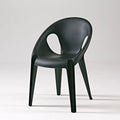 Hollow chair simple light luxury Nordic backrest chair outdoor home thickened casual dining chair rattan chair balcony stool Oasis Select Black 2 pieces