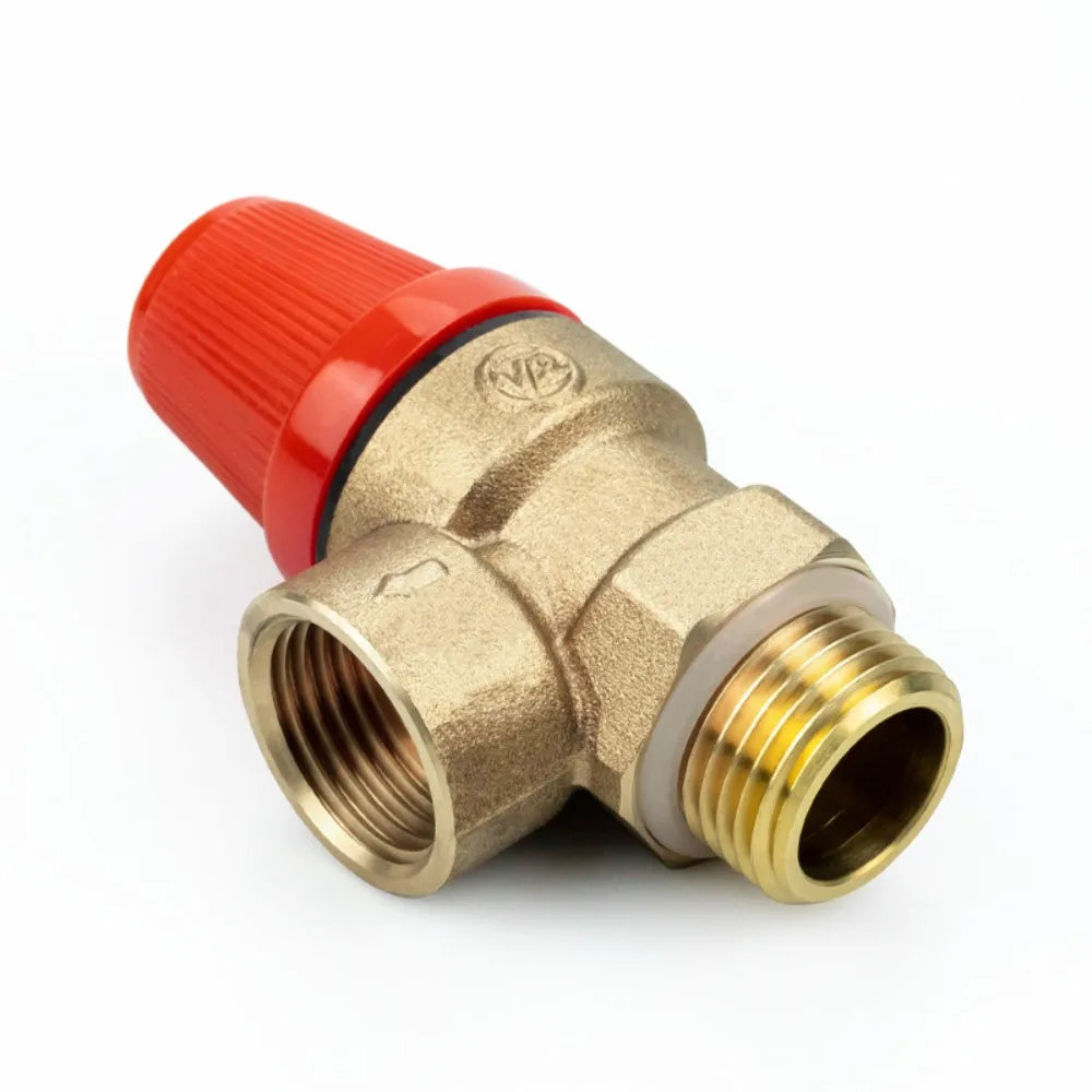 1pcs Brass Safety Valve Drain Relief Switch For Solar Water Heater Inner & Outer Wire Brass Safety Valve 1/2" 3/4" Oasis Select