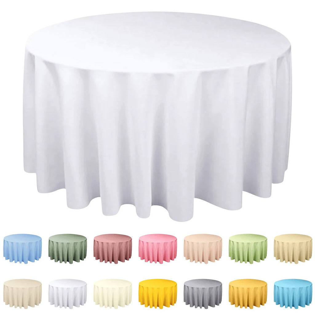 Round Satin Tablecloth – Waterproof Wedding & Banquet Cover Round Satin Tablecloth Oasis Select