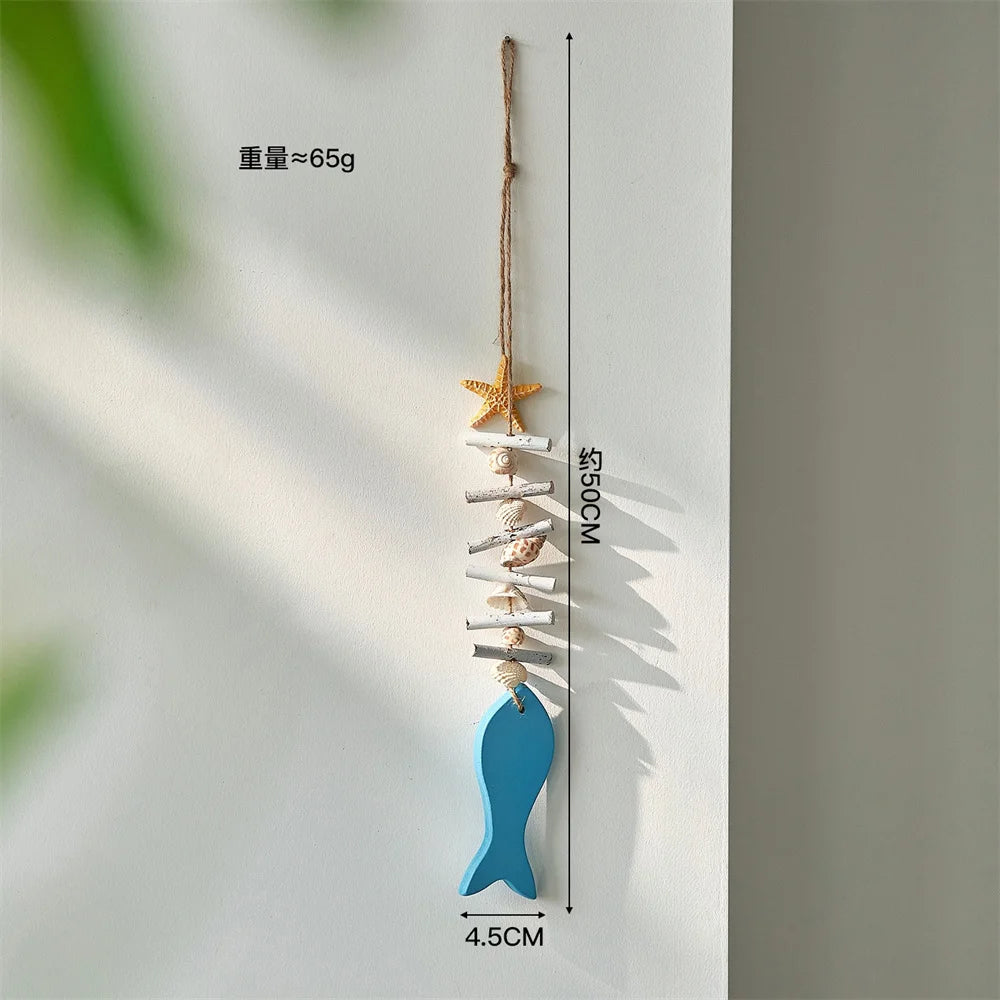 Wooden Fish Wall Hanging Ornaments | Nautical Beach Decor