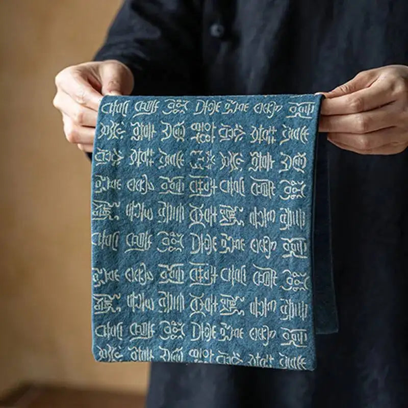 Zen Style Tie-dye Ancient Seal Script Tea Mat Dry Bubble Waterproof Mat Tea Mat Table Tea Table Tea Oasis Select