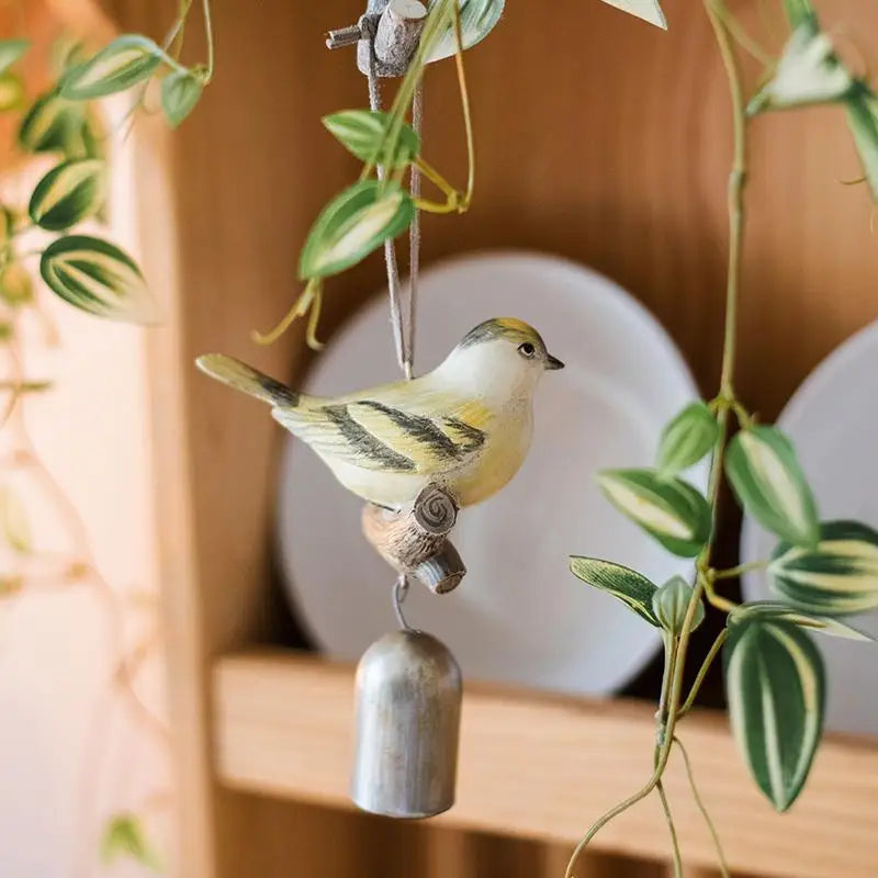 Bird Wind Chimes Resin Bell Pendants Decorative Villas Courtyards Rural Artistic Retro Gardens Sundries European Style Oasis Select