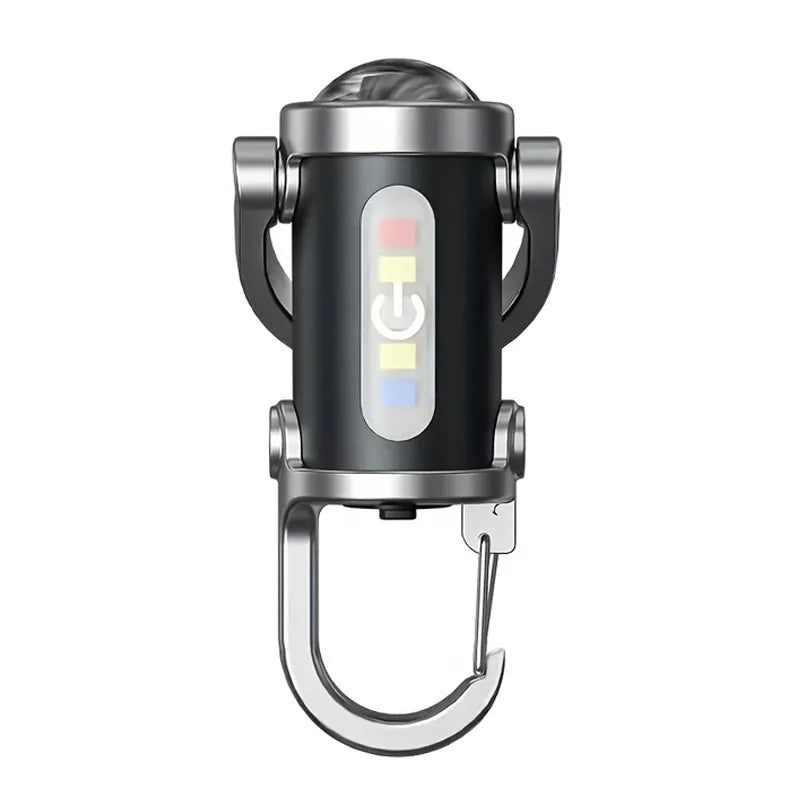 Mini COB LED Keychain Flashlight | USB-C Rechargeable, 6 Modes