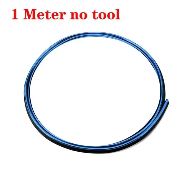Car interior trim strips universal car gap fillers automobile molding line decorative accessories DIY flexible strip garnish Oasis Select only 1 Meter blue 2pcs