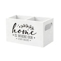 Wooden Remote Control Storage Box – 2-Slot Desktop Organizer