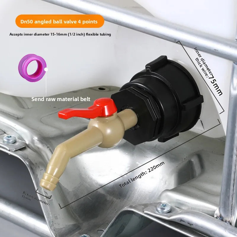 S60x6 Coarse Thread IBC Water Tank Adapter 1/2" 3/4" 1" Garden Hose Pipe Fittings Drain Connector Oasis Select A