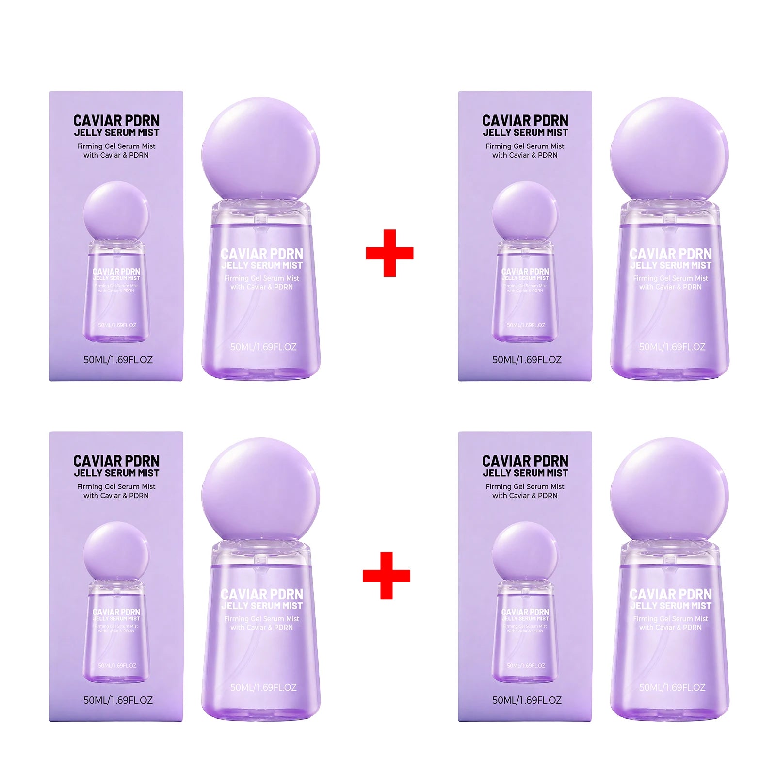 Caviar Face Serum Firming Hydrating Pdrn Jelly Serum Mist Improve Dullness Brightening Essence Spray Moisturizing Before Makeup Oasis Select 4pcs