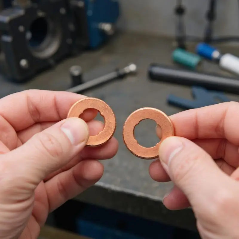 10Pcs 1.5/2.0mm Common Rail Injector Nozzle Copper Pad Gasket For Diesel Injector Sealing, Diesel Pump Repair Tool Parts Oasis Select
