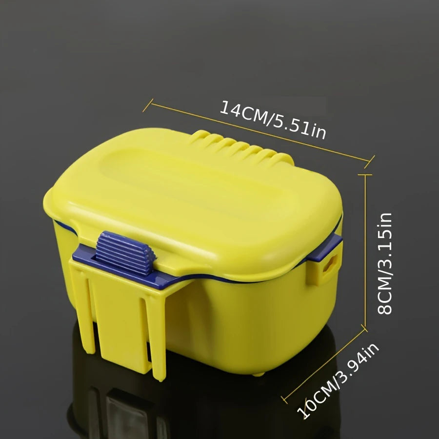 Breathable Live Bait Storage Box Insulated Moisture-preserving Container for Earthworms Lures Hooks Outdoor Fishing Gear Oasis Select Yellow