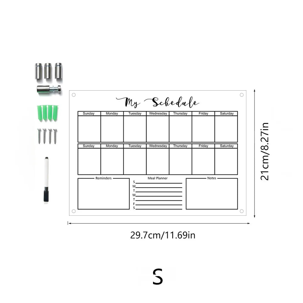 Acrylic UV printed calendar table study wall weekly plan can be erased itinerary Oasis Select TYU043-S