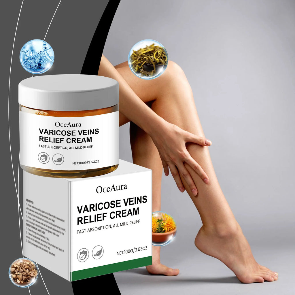 OceAura Varicose Veins Relief Cream – Spider Veins & Leg Pain Varicose Vein Cream Oasis Select