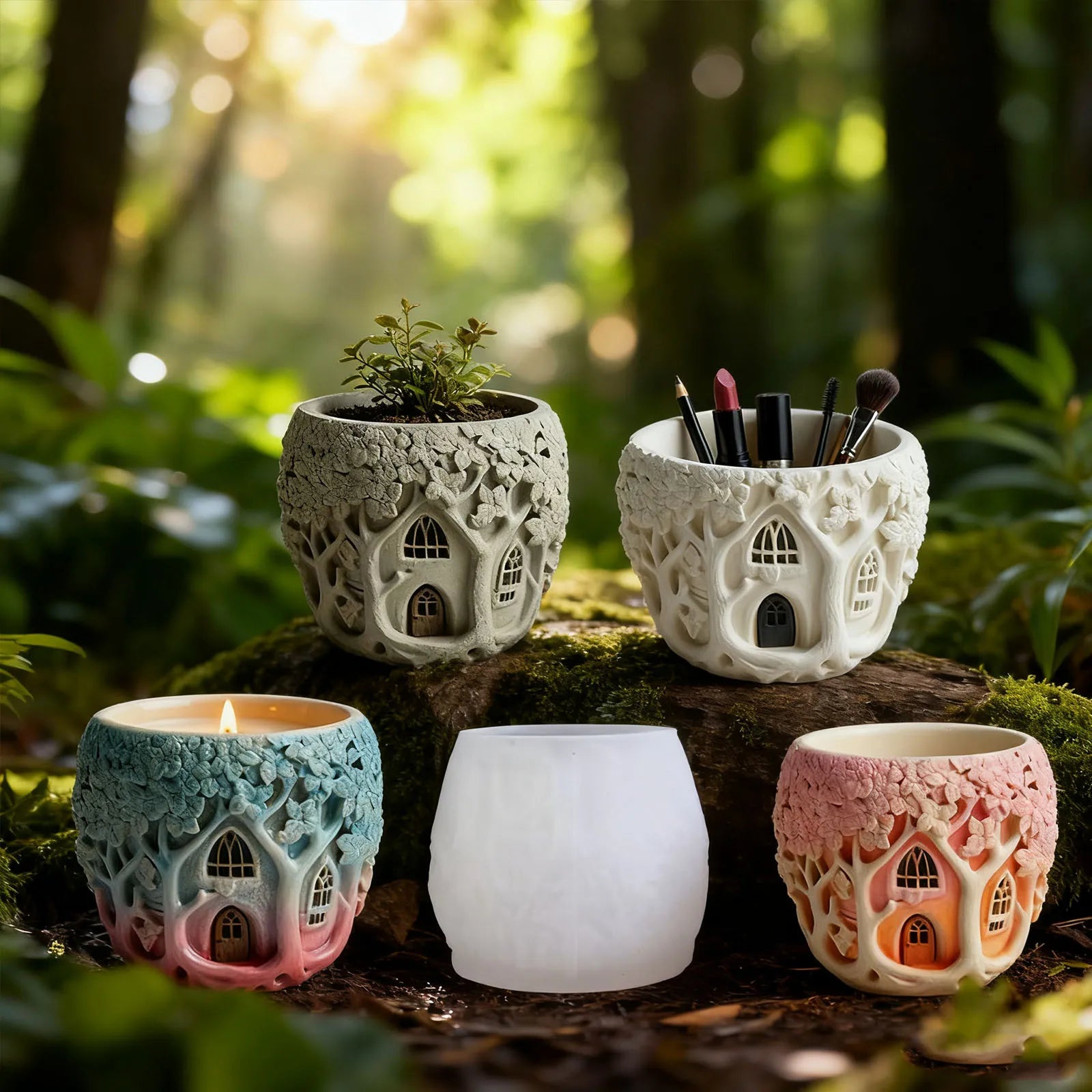 Elf Treehouse Silicone Mold – Resin, Candle & Plaster DIY