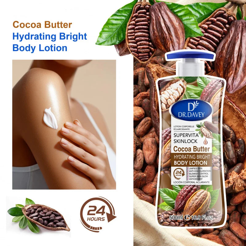 DR.DAVEY 500ml Cocoa Butter Body Lotion – Deep Moisturizing