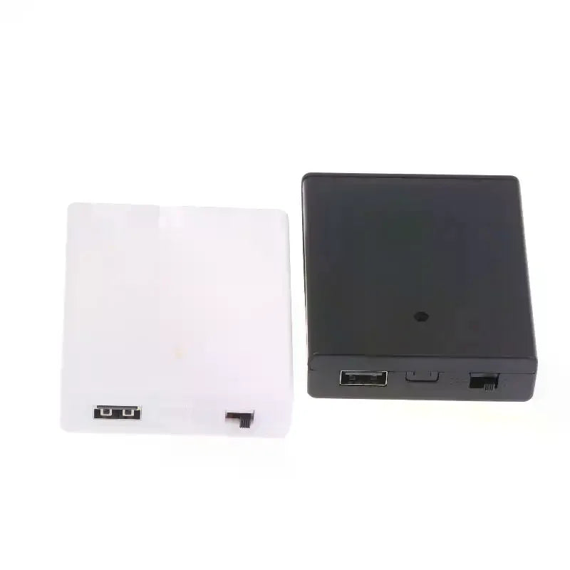 1Pcs USB Power Supply Battery Box Portable Mini 4AA Battery Holder Storage Box Case For LED Strip Light Accessories Oasis Select