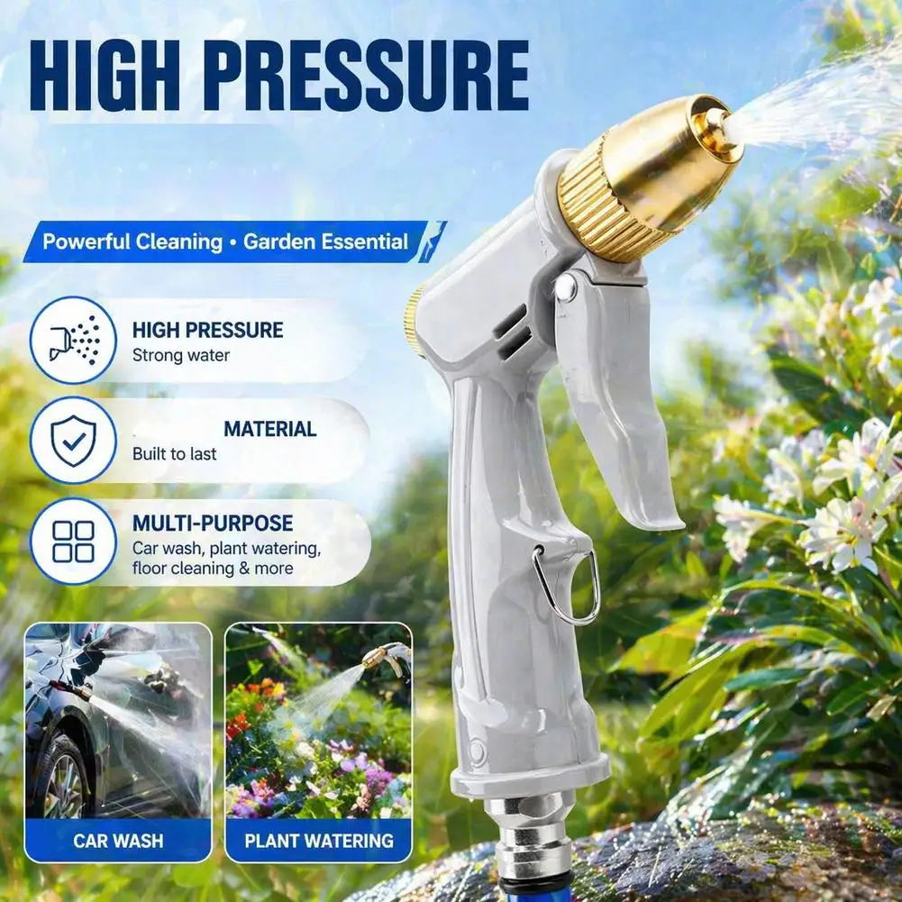 High Pressure Water Spray Gun – Brass Nozzle Garden Hose Sprayer