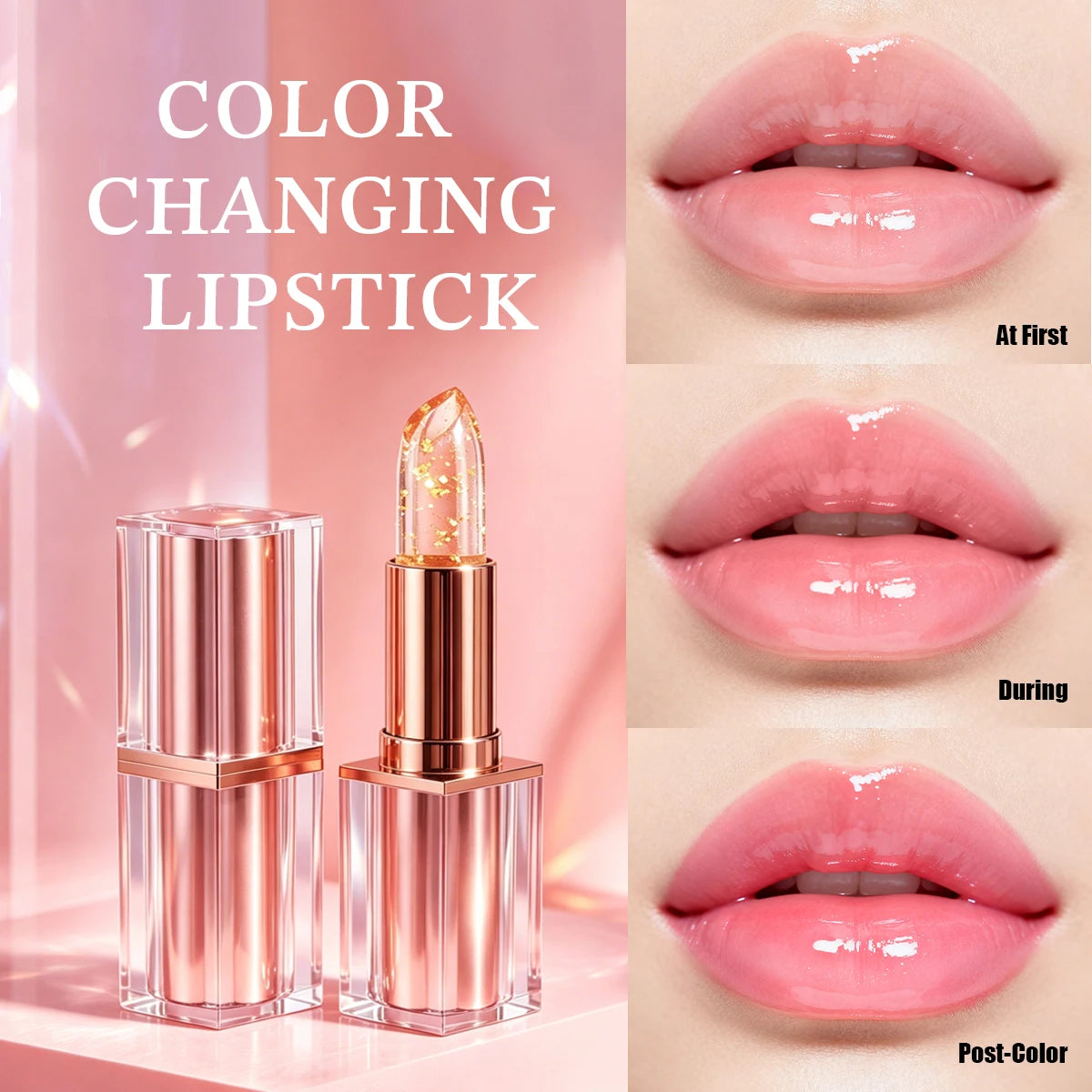 QIC Color-Changing Jelly Lipstick – Waterproof & Moisturizing