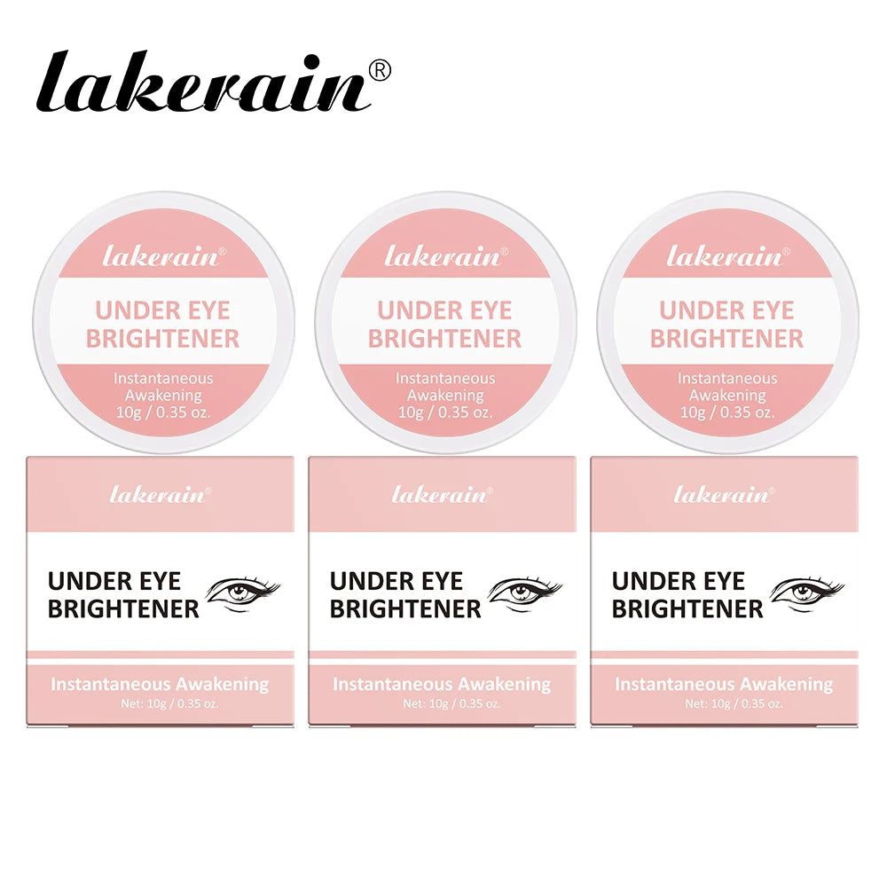 Lakerain Under Eye Brightener Hydrating Concealer Cream Medium Correction for All Skin Types Conceal and Brighten Dark Circles Oasis Select 3pcs