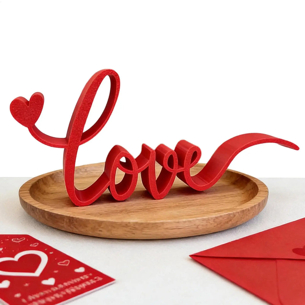 Red LOVE Letters Table Ornaments Happy Valentines Day Atmosphere Decor Wedding Proposal Props Love Gift Tabletop home Decor Oasis Select